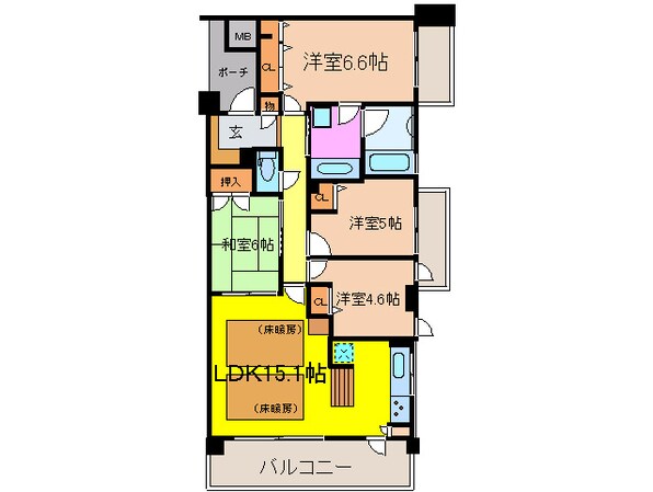 レジディア千里万博公園の物件間取画像